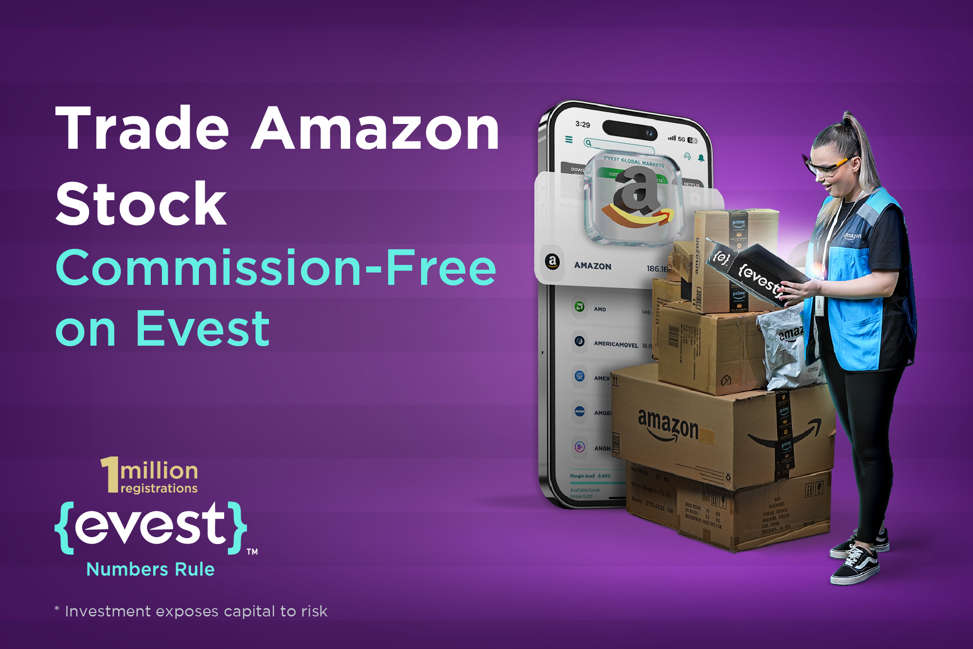 Invest in Amazon through the Evest Trading Platform